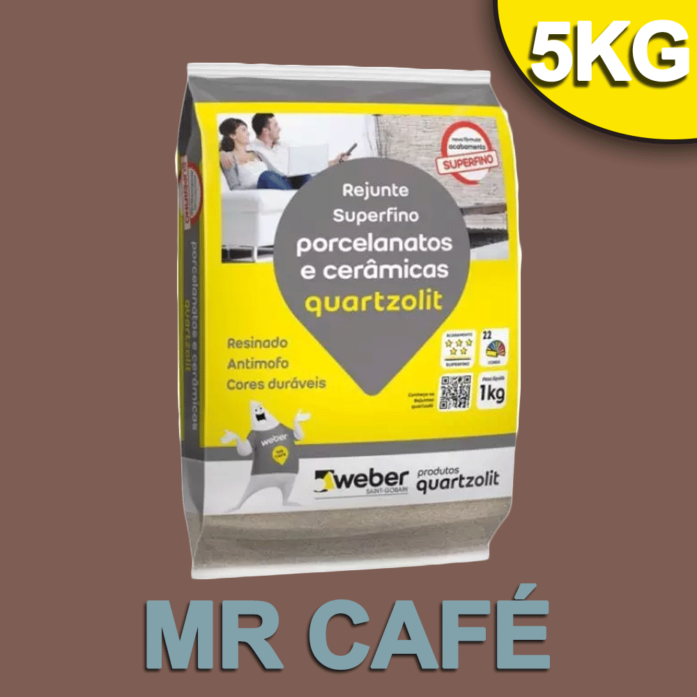 REJUNTE QUARTZOLIT (PORCELANATO) MARROM CAFE 5,0 KG.