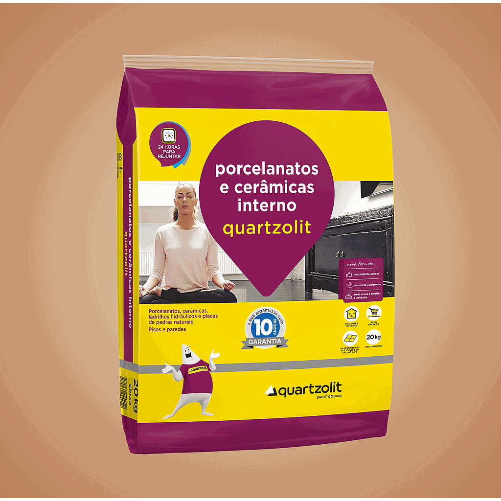 ARGAM QUARTZOLIT WEBER PORCEL/CERAM/INT CINZA 20 KG