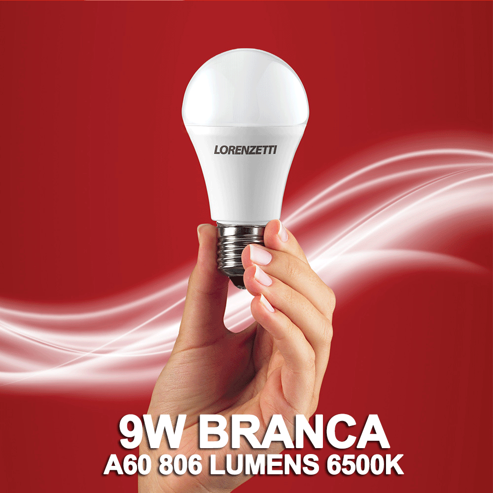 LAMPADA DE LED LORENZETTI A60 9W 806 LUMENS