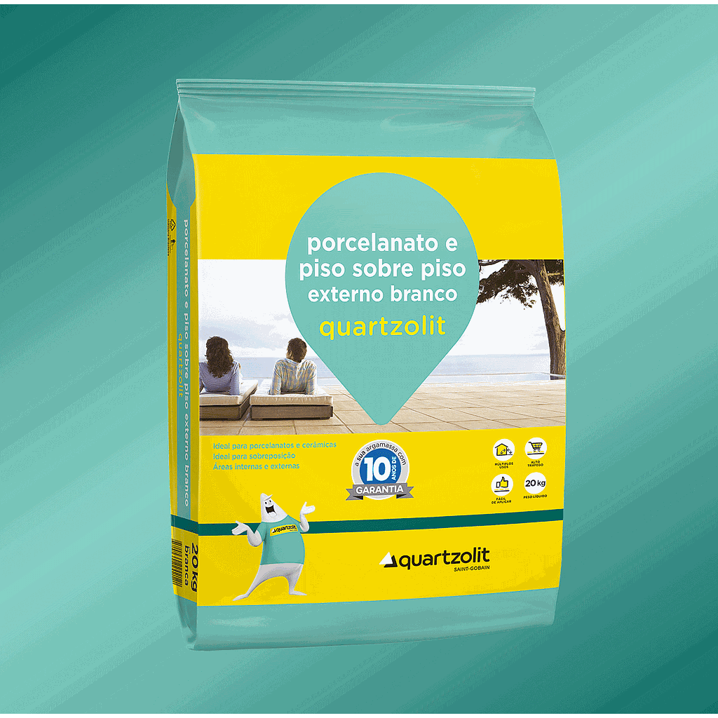 ARGAM QUARTZOLIT WEBER PISO/S/PISO PORCELANATO EXTERNO BRANCO 20 KG