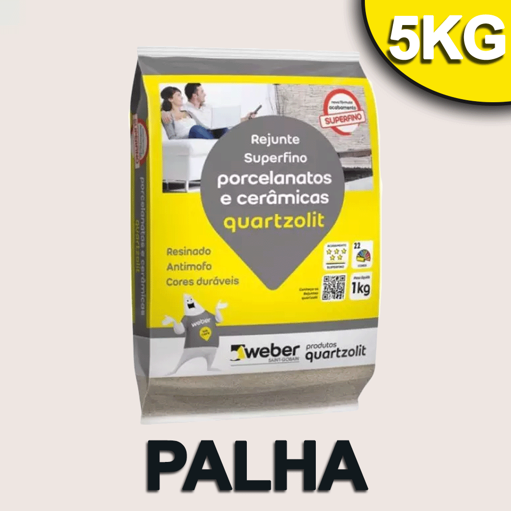 REJUNTE QUARTZOLIT (PORCELANATO) PALHA 5,0 KG