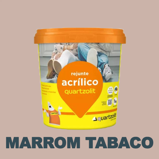 REJUNTE QUARTZOLIT (ACRILICO) MARROM TABACO 1,0 KG.