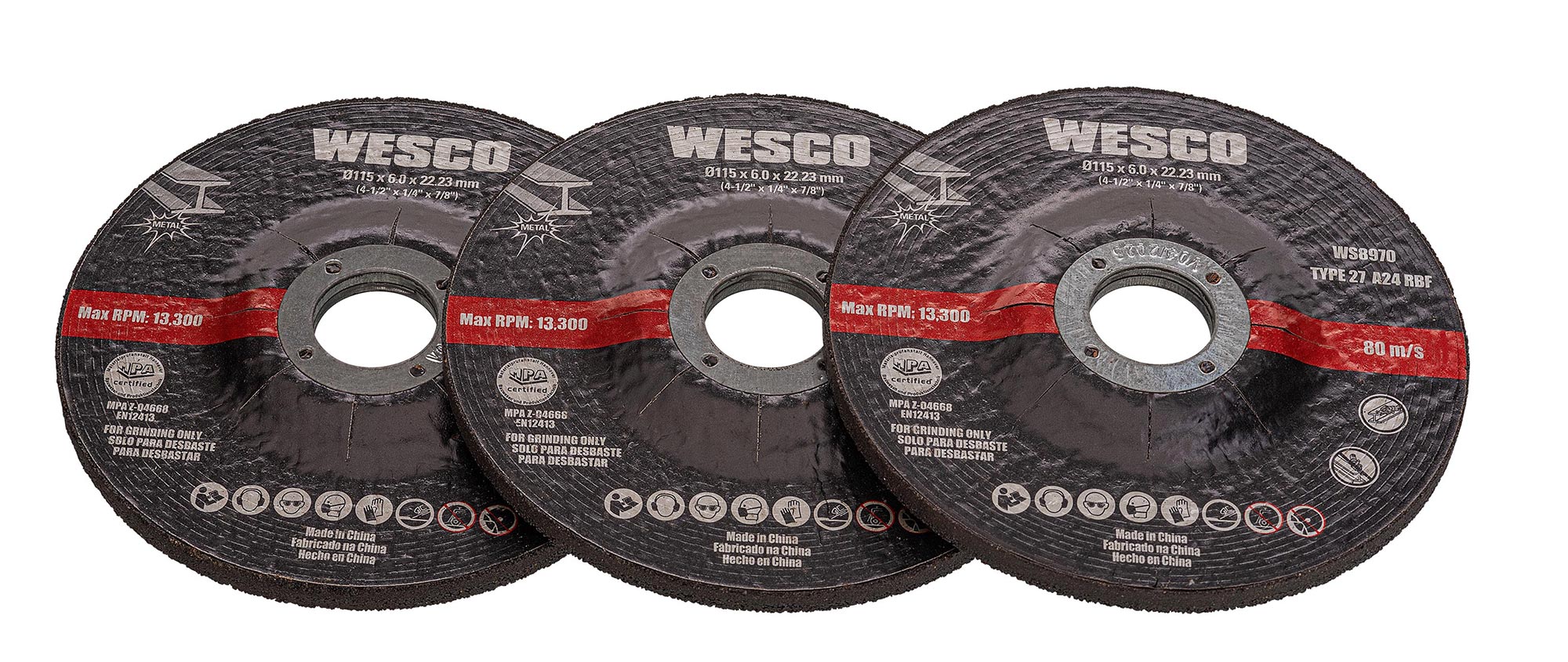 WESCO (DISCO DE DESBASTE WS8970.1) 115,0 X 6,0 X 22,2 C/3