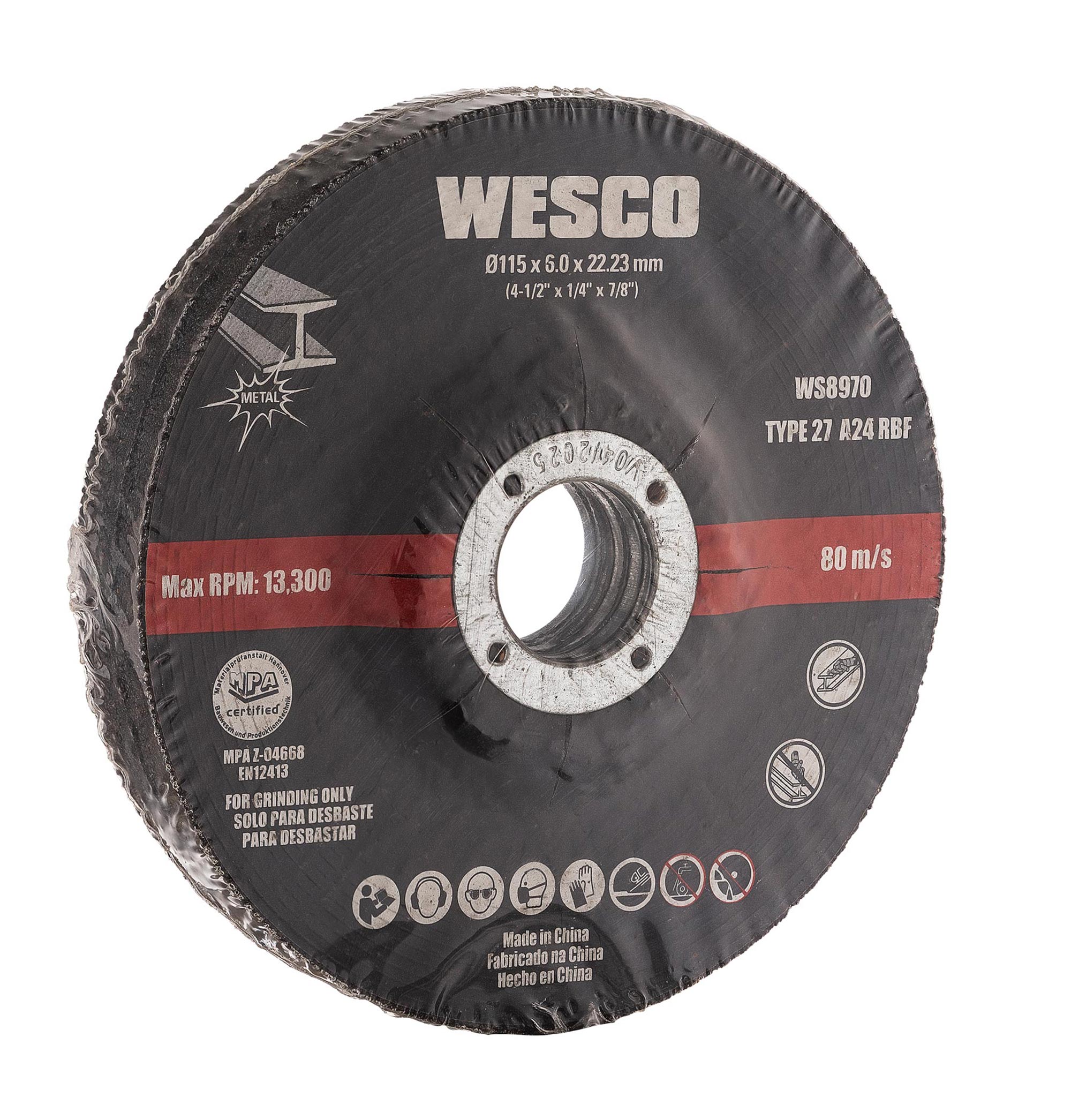 WESCO (DISCO DE DESBASTE WS8970.1) 115,0 X 6,0 X 22,2 C/3