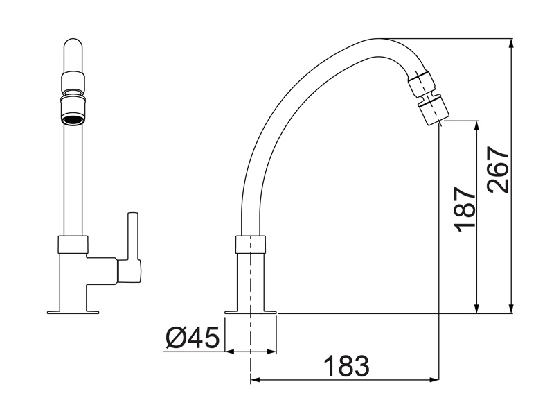 TORNEIRA LORENZETTI 1167 C-31 PIA B. MOVEL MESA LORENFIT SLIM