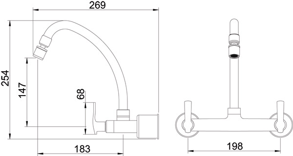 TORNEIRA LORENZETTI 1258 C-29 MISTURADOR PIA B. MOVEL PAREDE LOREN ONE
