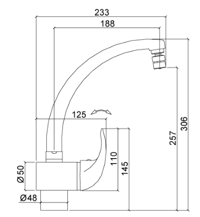 TORNEIRA LORENZETTI 2257 C-71 MISTURADOR PIA MESA MONOCOMANDO ALLURE