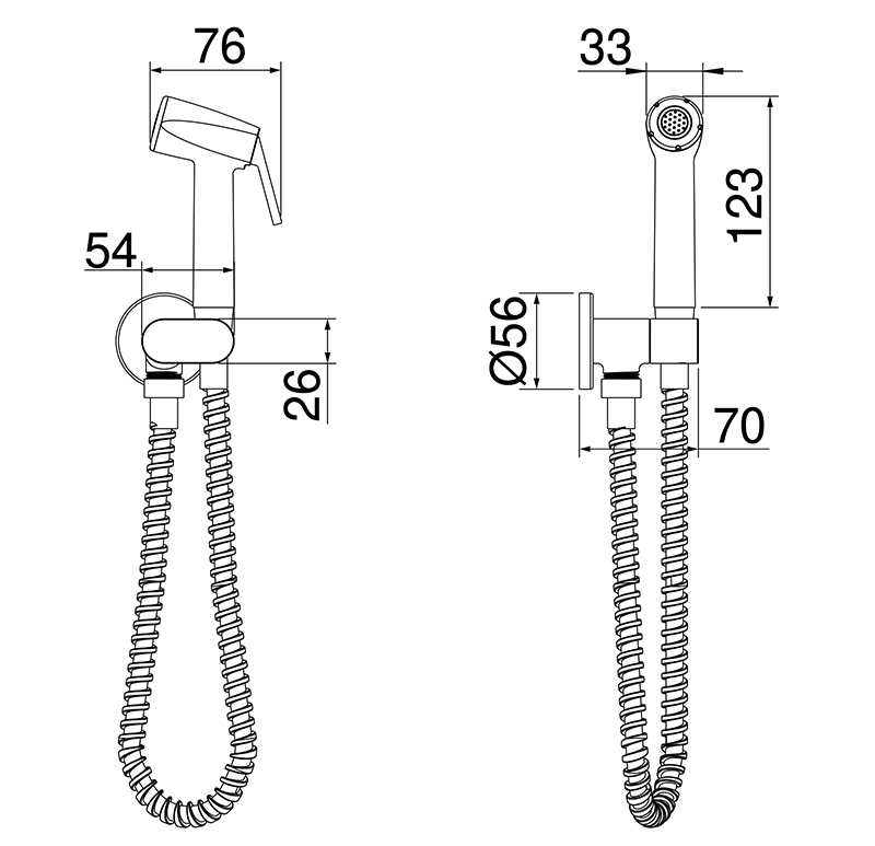 DUCHA HIG. LORENZETTI 1984 C82 LOREN LOFT CROMADA