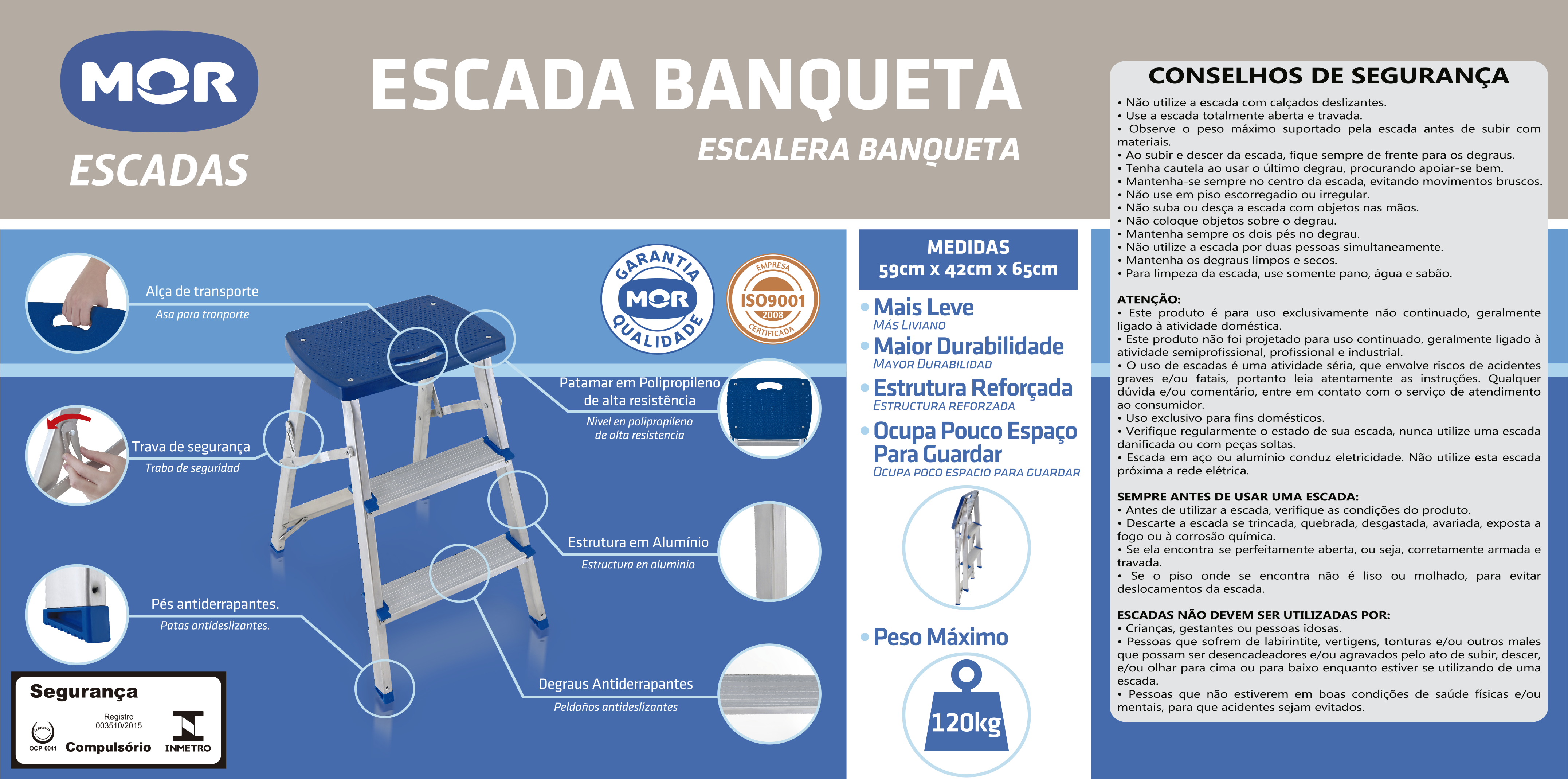 ESCADA ALUM. MOR BANQUETA