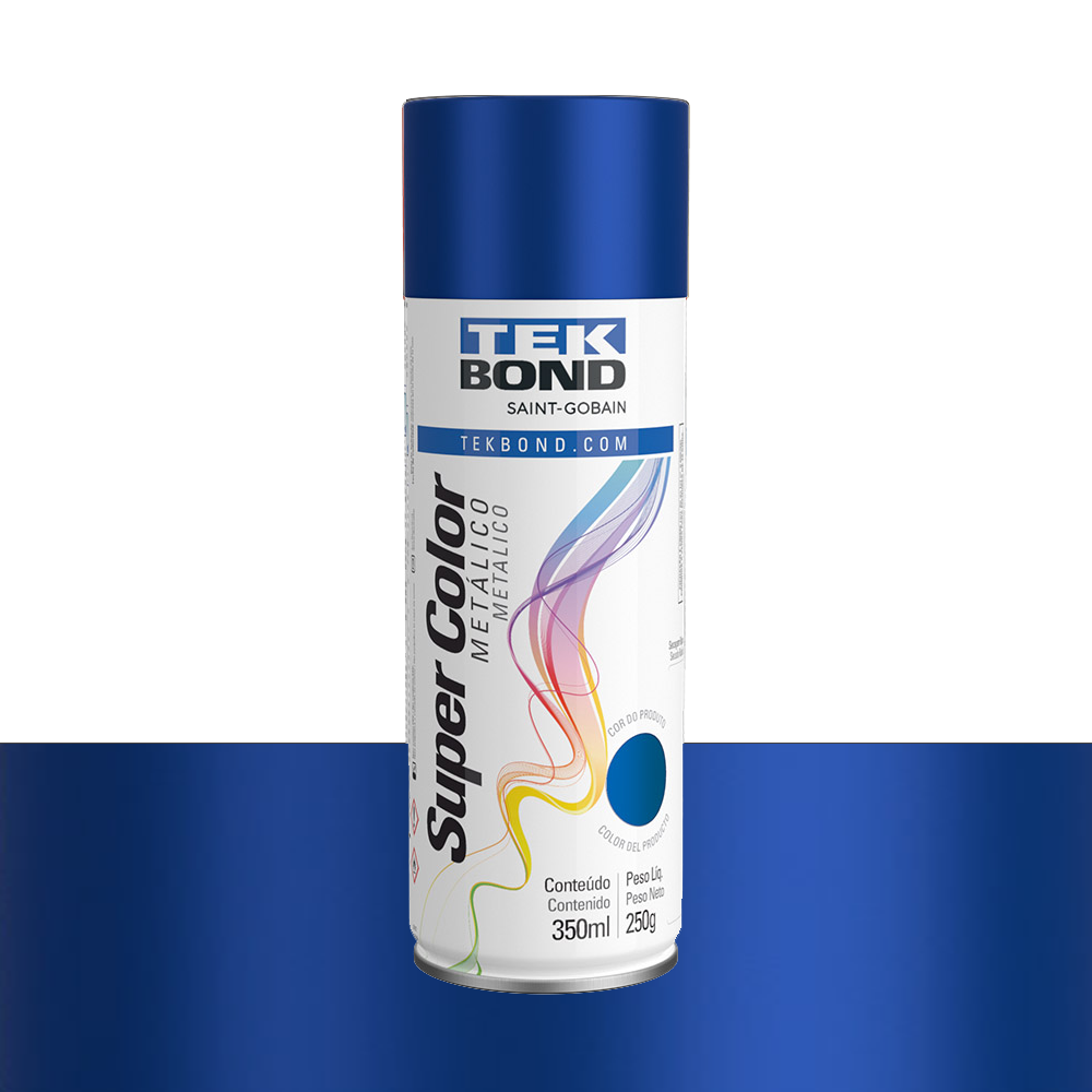 TINTA SPRAY TEK BOND METALICO AZUL 350ML/250GR