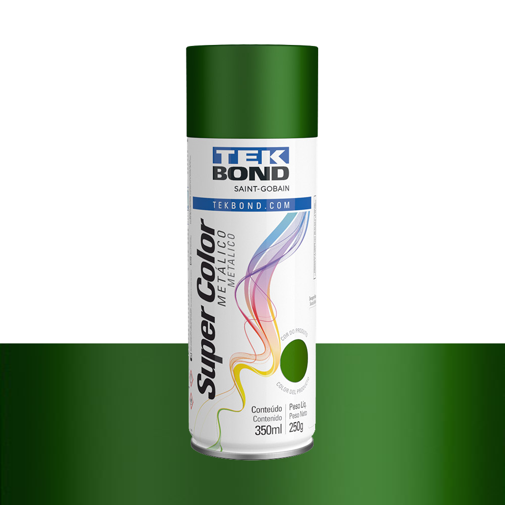 TINTA SPRAY TEK BOND METALICO VERDE 350ML/250GR