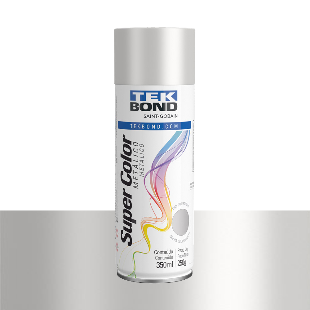 TINTA SPRAY TEK BOND METALICO PRATA 350ML/250GR