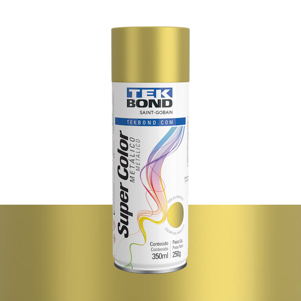TINTA SPRAY TEK BOND METALICO DOURADO 350ML/250GR