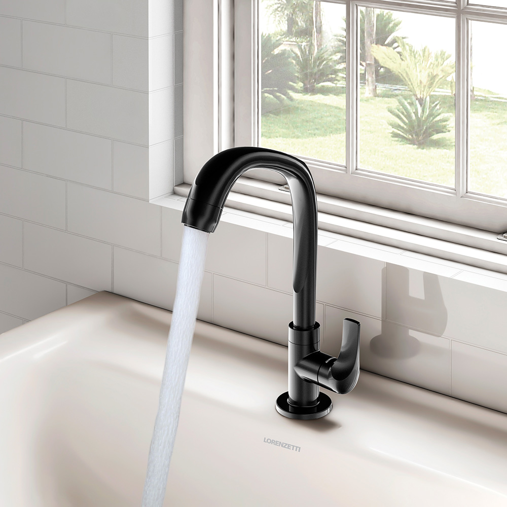 TORNEIRA LORENZETTI 1195 F-61 BICA MOVEL PRETA