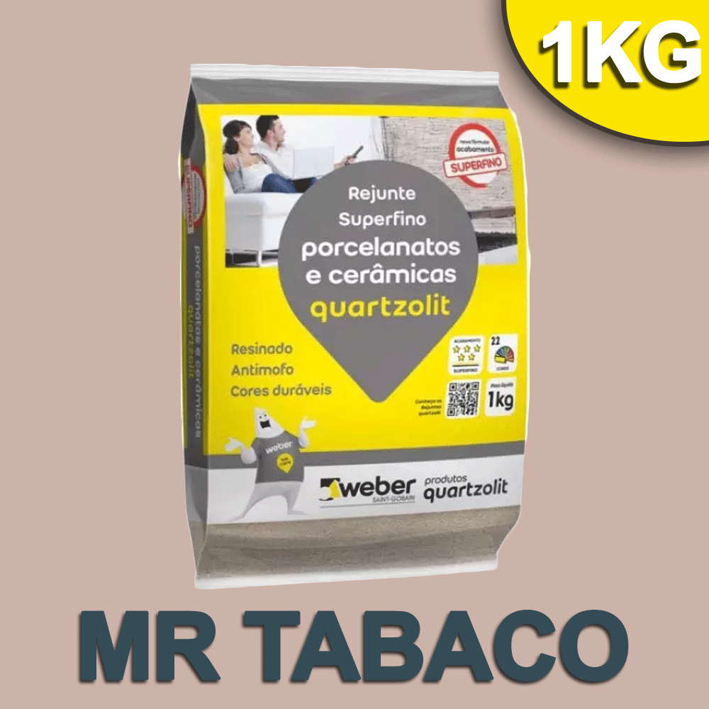 REJUNTE QUARTZOLIT (PORCELANATO) MARROM TABACO 1,0 KG.
