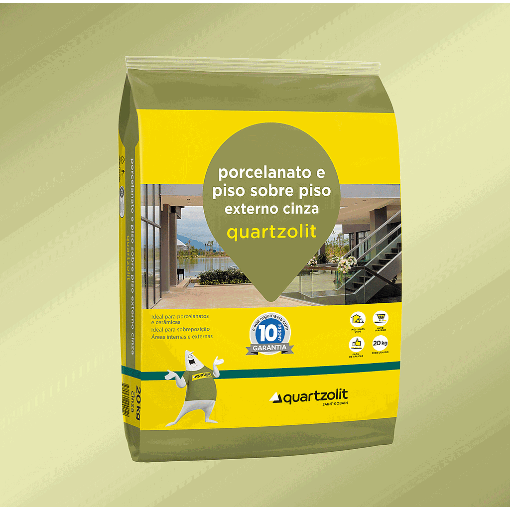 ARGAM QUARTZOLIT WEBER PISO/S/PISO PORCELANATO EXTERNO CINZA 20 KG