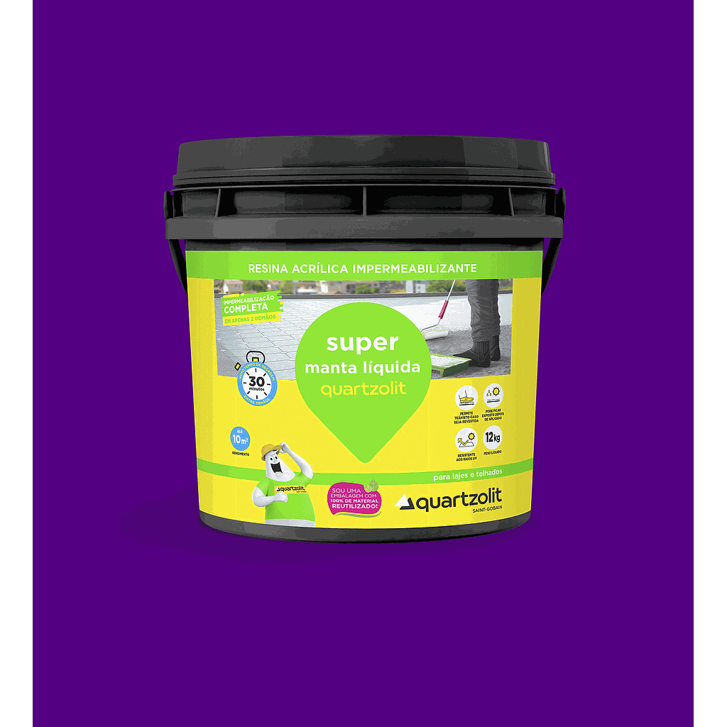 QUARTZOLIT SUPER MANTA LIQUIDA CINZA 12KG