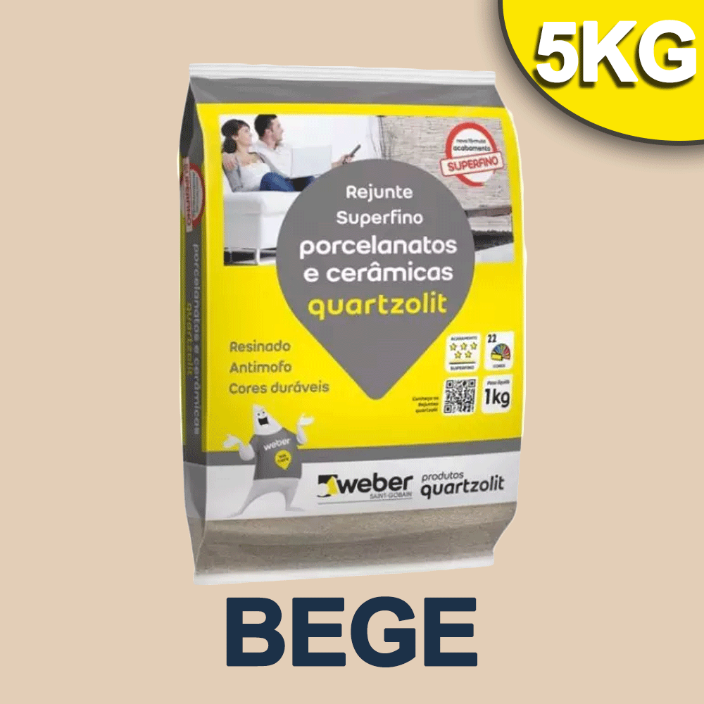 REJUNTE QUARTZOLIT (PORCELANATO) BEGE 5,0 KG.
