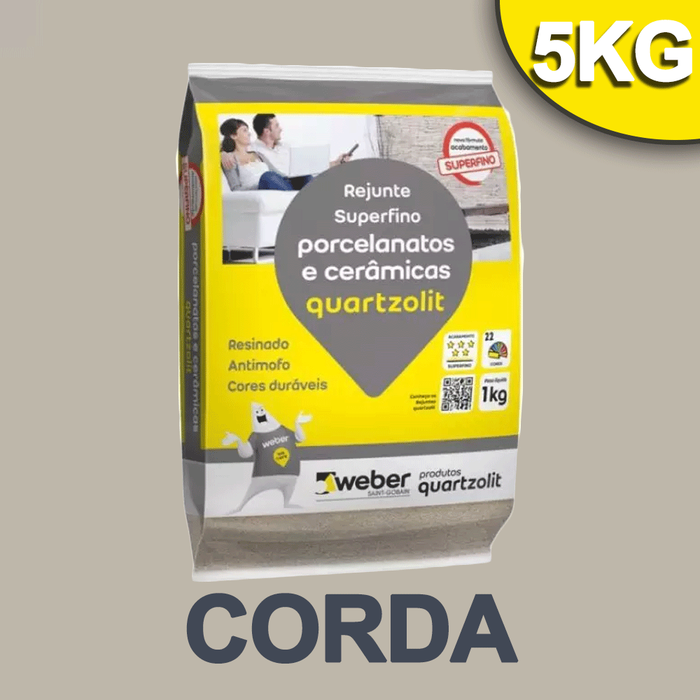 REJUNTE QUARTZOLIT (PORCELANATO) CORDA 5,0 KG.
