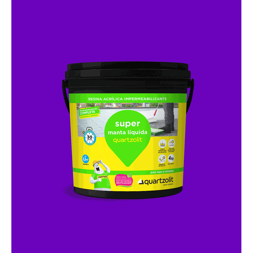 QUARTZOLIT SUPER MANTA LIQUIDA CINZA  4KG