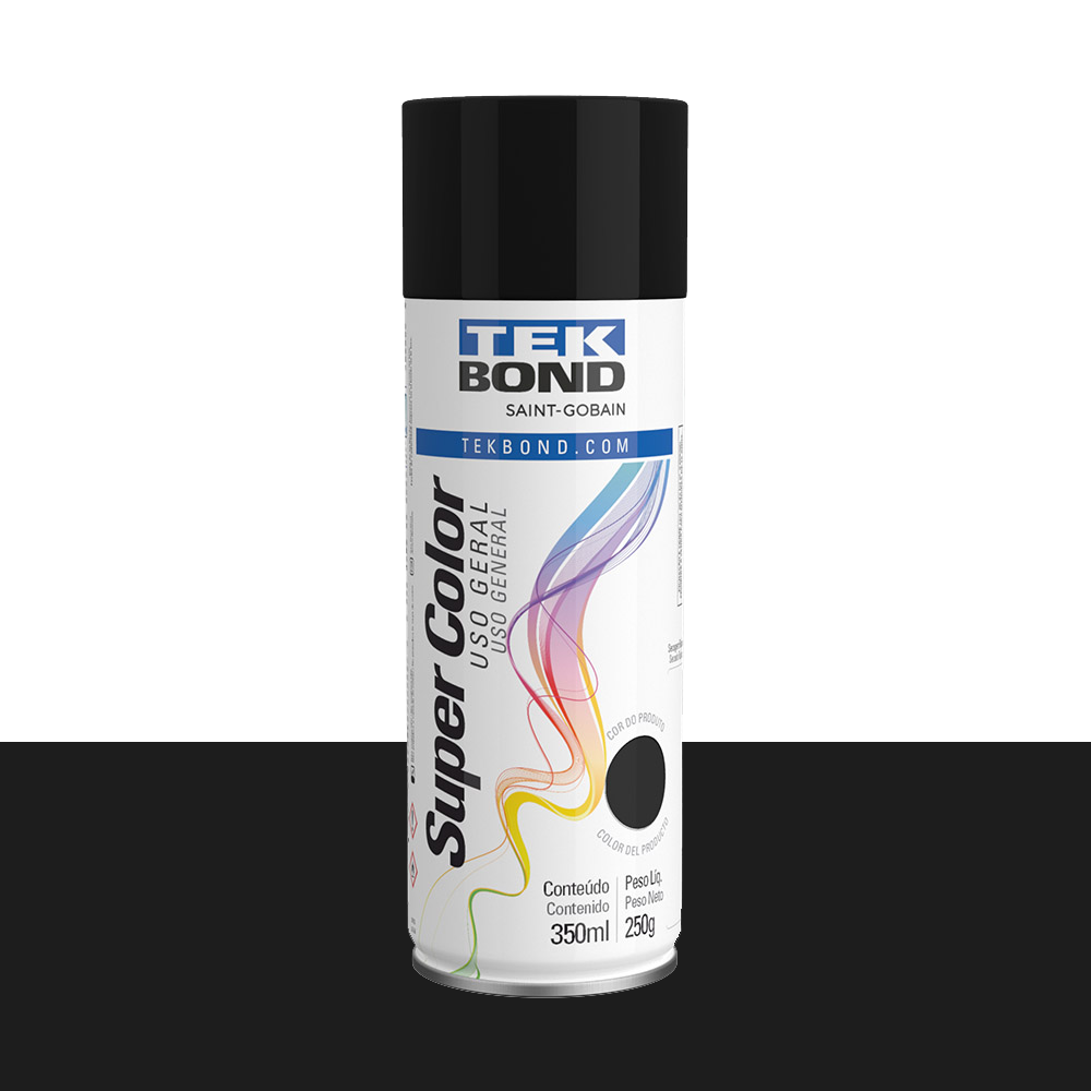 TINTA SPRAY TEK BOND PRETO FOSCO 350ML/250GR