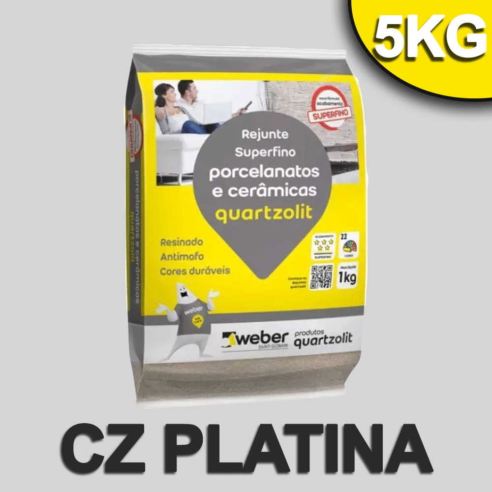 REJUNTE QUARTZOLIT (PORCELANATO) CZ PLATINA 5,0 KG
