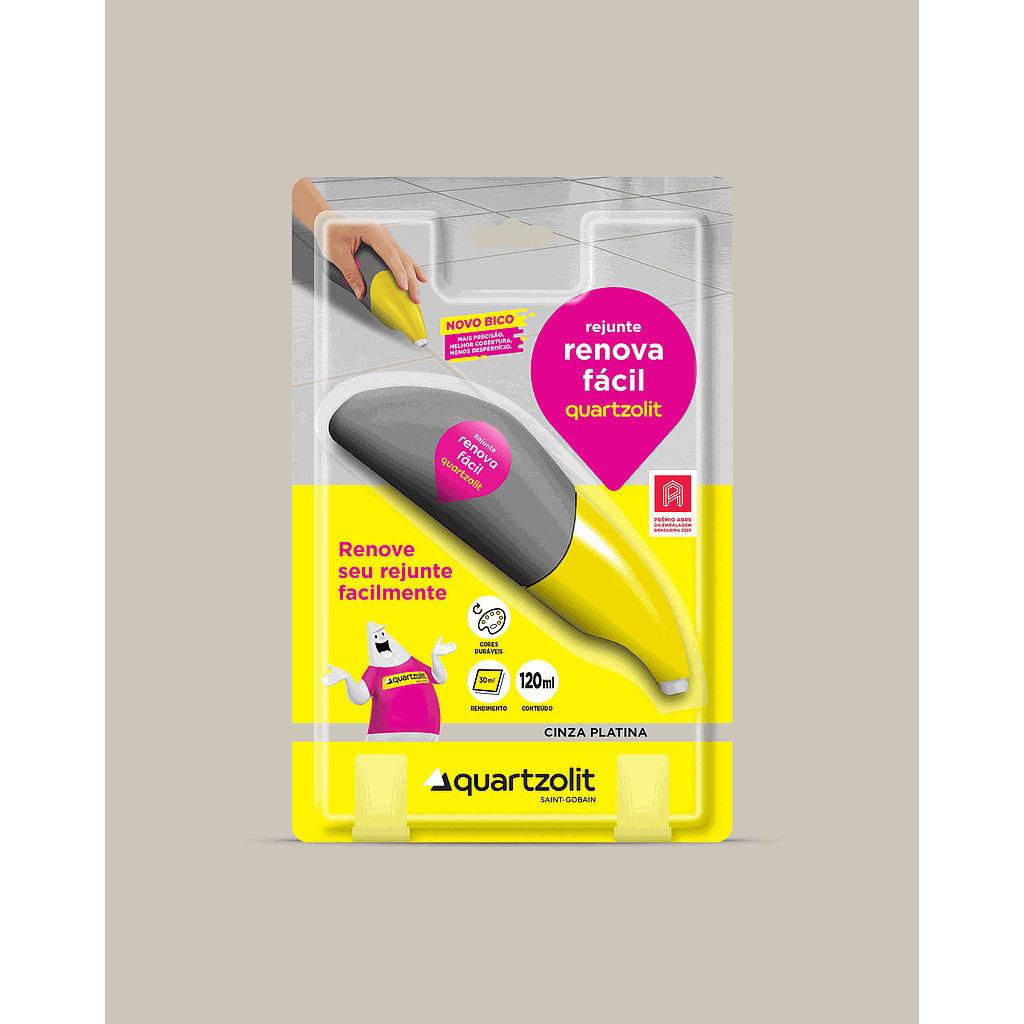 RENOVA FACIL REJUNTE QUARTZOLIT CZ PLATINA 120ML