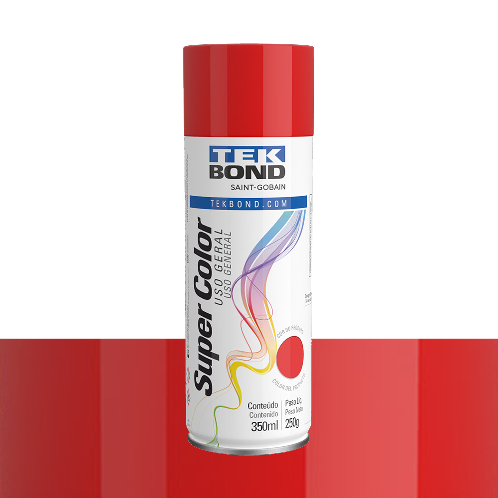 TINTA SPRAY TEK BOND VERMELHO 350ML/250GR